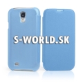 Kožený obal Samsung Galaxy S4 - Slim Wallet svetlo-modrá