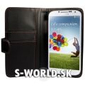 Kožený obal Samsung Galaxy S4 - Wallet čierna