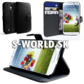 Kožený obal Samsung Galaxy S4 - Wallet LM čierna
