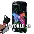 Silikónový obal iPod Touch 5 - Butterfly Design čierna