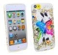 Silikónový obal iPod Touch 5 - Butterfly Swirl biela