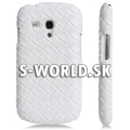 Zadný kryt Samsung Galaxy S3 Mini - Weave biela