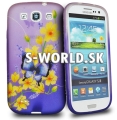 Silikónový obal Samsung Galaxy S3 - Butterfly fialovo-žltá
