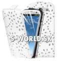 Kožený obal Samsung Galaxy S3 - Diamond Flip biela