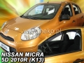 Deflektory NISSAN MICRA K13 5D 11/2010R.->