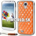 Zadný kryt Samsung Galaxy S4 - Chrome Diamant oranžová