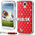 Zadný kryt Samsung Galaxy S4 - Chrome Diamant červená
