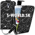 Kožený obal Samsung Galaxy S4 - Diamond Flip - čierna