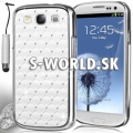 Zadný kryt Samsung Galaxy S3 - Chrome Diamant biela