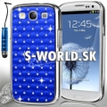 Zadný kryt Samsung Galaxy S3 - Chrome Diamant tmavo-modrá