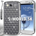 Zadný kryt Samsung Galaxy S3 - Chrome Diamant šedá