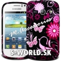 Silikónový obal Samsung Galaxy Fame - Butterfly čierna