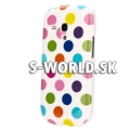 Silikónový obal Samsung Galaxy S3 Mini - Polka biela multi