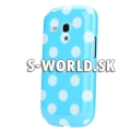 Silikónový obal Samsung Galaxy S3 Mini - Polka Dots modrá