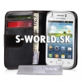 Kožený obal Samsung Galaxy Young - Wallet čierna