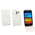 Kožený obal Samsung Galaxy Ace 2 - Diamond Flip biela