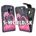 Kožený obal Samsung Galaxy Ace 2 - Flip Love Heart