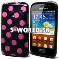 Silikónový obal Samsung Galaxy Ace 2 - Polka Dots čierno-ružová