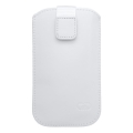 Kožený obal Samsung Galaxy Ace 2 - Pocket biela