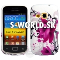 Silikónový obal Samsung Galaxy Mini 2 - Flowers fialová