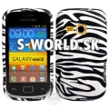 Silikónový obal Samsung Galaxy Mini 2 - Zebra čierna