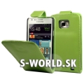 Kožený obal Samsung Galaxy S II - Flip zelená