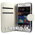 Kožený obal Samsung Galaxy S II - Wallet biela