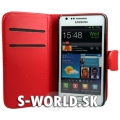 Kožený obal Samsung Galaxy S II - Wallet červená