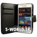 Kožený obal Samsung Galaxy S II - Wallet čierna