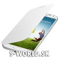 Kožený obal Samsung Galaxy S4 - Flip Cover - biela