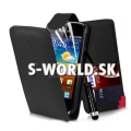 Kožený obal Samsung Galaxy Ace 2 - Flip Card čierna