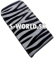 Kožený obal Samsung Galaxy S3 Mini - Zebra Flip