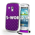 Zadný kryt Samsung Galaxy S3 Mini - Chrome Diamant tmavo-fialová