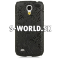 Zadný kryt Samsung Galaxy S4 Mini - Embossed Flower - čierna