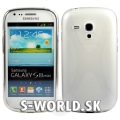 Silikónový obal Samsung Galaxy S3 Mini - X Line priesvitná