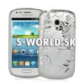 Zadný kryt Samsung Galaxy S3 Mini - Embossed Flower - strieborná