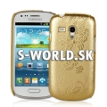 Zadný kryt Samsung Galaxy S3 Mini - Embossed Flower - zlatá