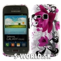 Silikónový obal Samsung Galaxy Young - Flowers fialová