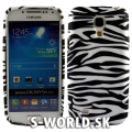 Silikónový obal Samsung Galaxy S4 Mini - Zebra