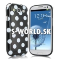 Silikónový obal Samsung Galaxy S3 - Polka Dots čierna