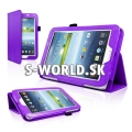 Kožený obal Samsung Galaxy Tab 3 7.0 - Stand fialová