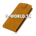 Kožený obal Samsung Galaxy S3 - Old Textured Flip hnedá