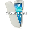 Kožený obal Samsung Galaxy S4 Mini - Clam Flip biela