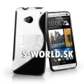 Silikónový obal HTC One M7 - S Line Stand čierna