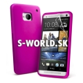 Silikónový obal HTC One M7- Soft tmavo-ružová