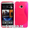 Silikónový obal HTC One M7 - TPU ružová