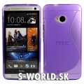 Silikónový obal HTC One M7 - TPU fialová