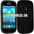 Silikónový obal Samsung Galaxy S3 Mini - Tire čierna