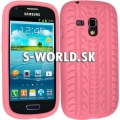 Silikónový obal Samsung Galaxy S3 Mini - Tire svetlo-ružová