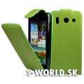 Kožený obal Huawei Ascend G510 - Flip zelená